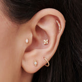 14k Six Dot Diamond Helix Piercing  Ferkos Fine Jewelry