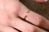 14K Double Bezel Set Open Diamond Ring  Ferkos Fine Jewelry