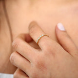 14K Gold Bezel Set Diamond Wedding Band  Ferkos Fine Jewelry