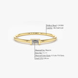 14K Single Baguette Solitaire Diamond Ring  Ferkos Fine Jewelry