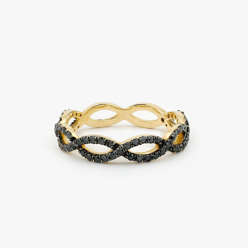 14k Black Diamond Micro Pave Ring – Ferkos Fine Jewelry