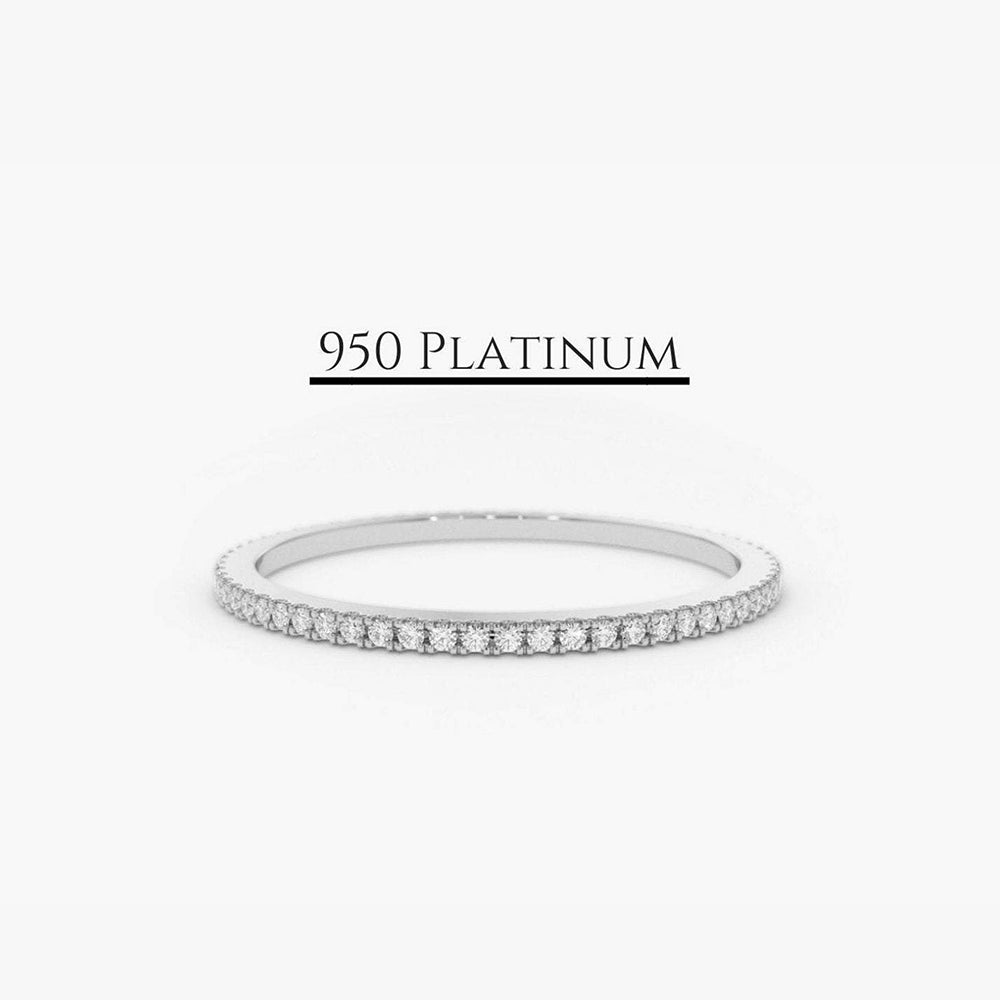 Platinum Micro Pave Diamond Eternity Ring 3 Ferkos Fine Jewelry