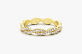 14K Gold Infinity Diamond Eternity Wedding Band 14K Gold Ferkos Fine Jewelry