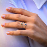 14K Gold Oval Emerald and Diamond Ring  Ferkos Fine Jewelry