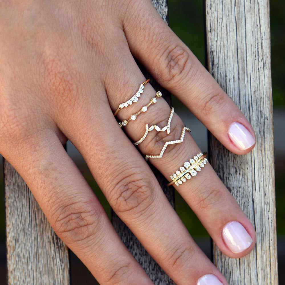 14k Gold Diamond Stacking Ring – Ferkos Fine Jewelry