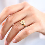 14K Gold Baguette Diamond Signet Ring  Ferkos Fine Jewelry