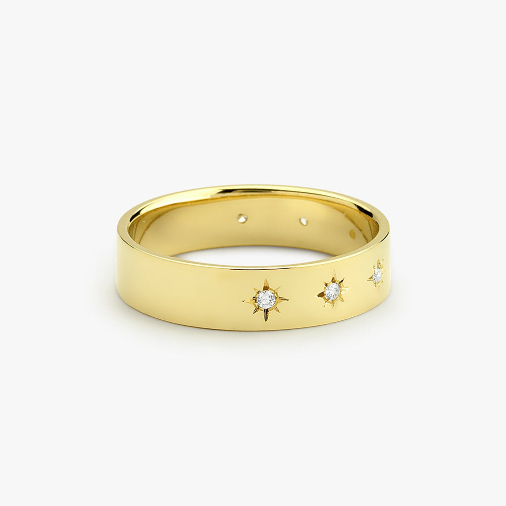 14K Gold Starburst Band  Ferkos Fine Jewelry