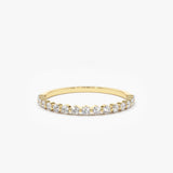 14K Round Diamond Shared Prong Wedding Ring 14K Gold Ferkos Fine Jewelry