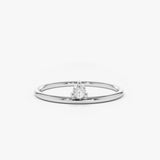 14K Gold Single Floating Diamond Ring 14K White Gold Ferkos Fine Jewelry