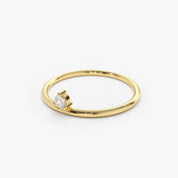 14K Gold Single Floating Diamond Ring  Ferkos Fine Jewelry