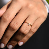 14K Gold Single Floating Diamond Ring  Ferkos Fine Jewelry