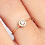 14K Gold Halo Diamond Ring  Ferkos Fine Jewelry