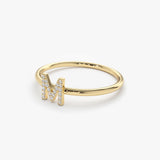 14K Gold Diamond Initial Ring  Ferkos Fine Jewelry