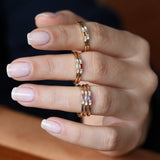 14K Gold Baguette Amethyst With Diamond Ring  Ferkos Fine Jewelry