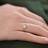 14K Gold Half Halo Diamond Ring  Ferkos Fine Jewelry
