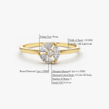 14K Gold Marquise Diamond Cluster Ring  Ferkos Fine Jewelry