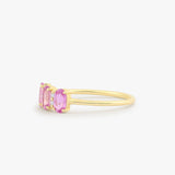 14k Oval Genuine Pink Sapphire and Diamond Ring  Ferkos Fine Jewelry