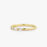 14K Gold Baguette Diamond Wedding Ring  Ferkos Fine Jewelry