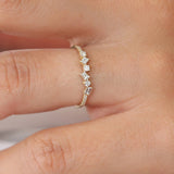 14K Gold Asymmetrical Baguette and Round Diamond Wedding Ring  Ferkos Fine Jewelry