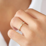 14K Gold Weaving Braid Eternity Diamond Ring  Ferkos Fine Jewelry