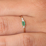 14k Gold Baguette Emerald Diamond Ring  Ferkos Fine Jewelry