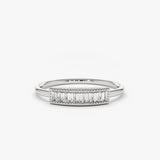14k Channel Set Baguette Diamond Ring 14K White Gold Ferkos Fine Jewelry
