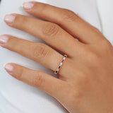 14k Baguette Ruby and Diamond Ring  Ferkos Fine Jewelry