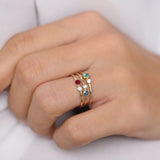 14K Gold Bezel Setting London Blue Topaz and Diamond Ring  Ferkos Fine Jewelry