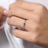 14K Gold Bezel Setting London Blue Topaz and Diamond Ring  Ferkos Fine Jewelry
