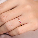 14k Petite Sapphire and Diamond Ring  Ferkos Fine Jewelry