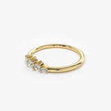 14K Gold 5 Stone Graduating Diamond Wedding Ring  Ferkos Fine Jewelry