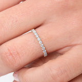 14k 11 Stone U-Shaped Diamond Wedding Band  Ferkos Fine Jewelry