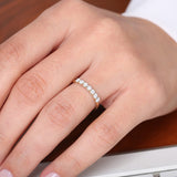 14k 7 Stone U-Shaped Diamond Wedding Band  Ferkos Fine Jewelry