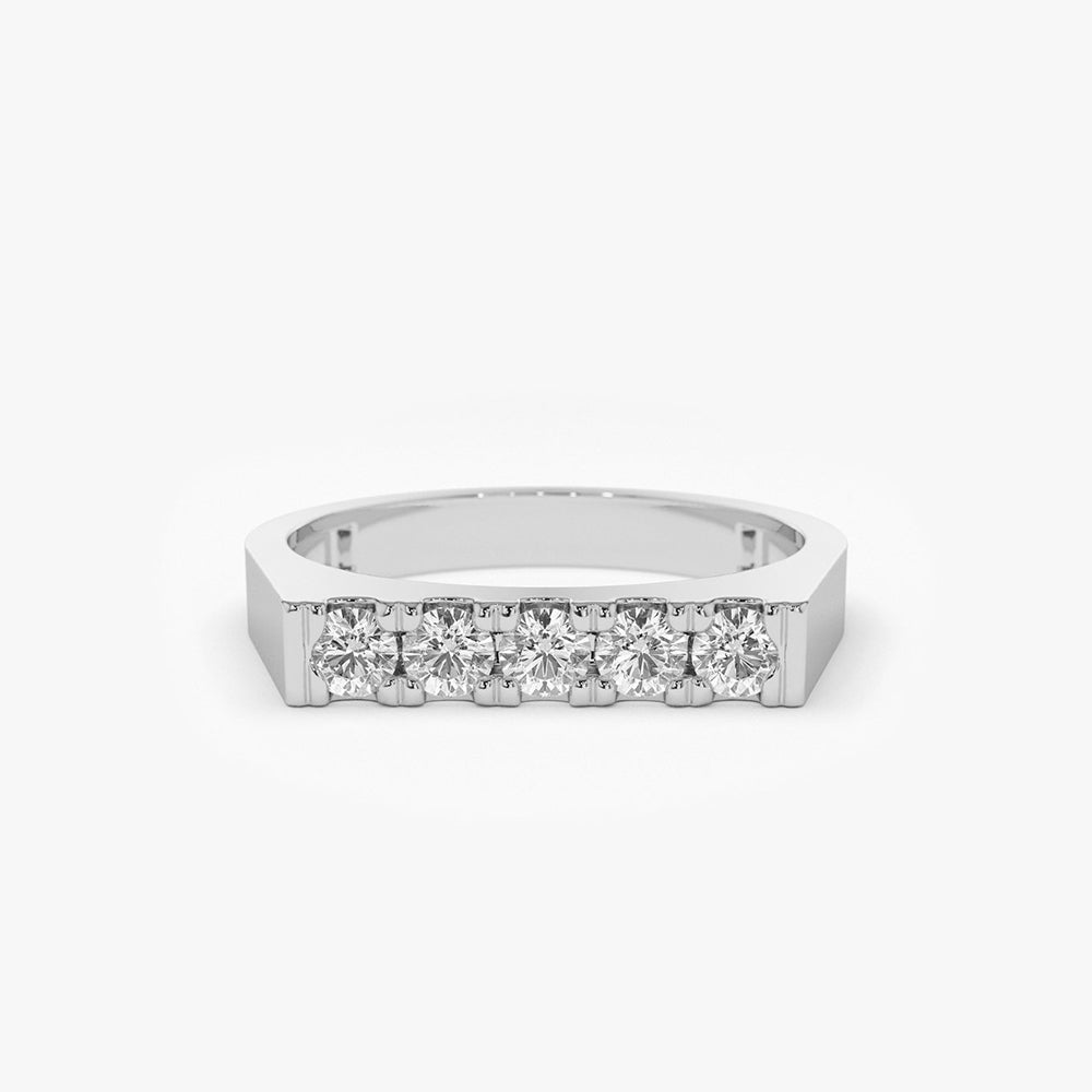 14K Rectangular Diamond Pinky Ring – Ferkos Fine Jewelry