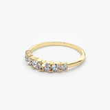 14K Gold 7 Stone Diamond Graduated Wedding Ring  Ferkos Fine Jewelry