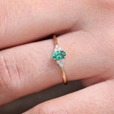 14K Oval Emerald and Diamond Ring  Ferkos Fine Jewelry