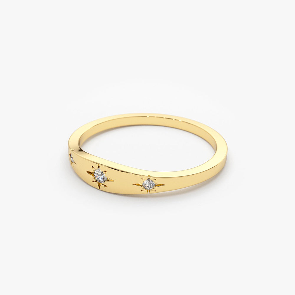 Star set diamond band Clearance