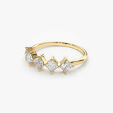 14k Princess Cut 5 Stone Diamond Wedding Ring  Ferkos Fine Jewelry