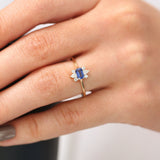 14K Octagon Sapphire and Diamond Ring  Ferkos Fine Jewelry
