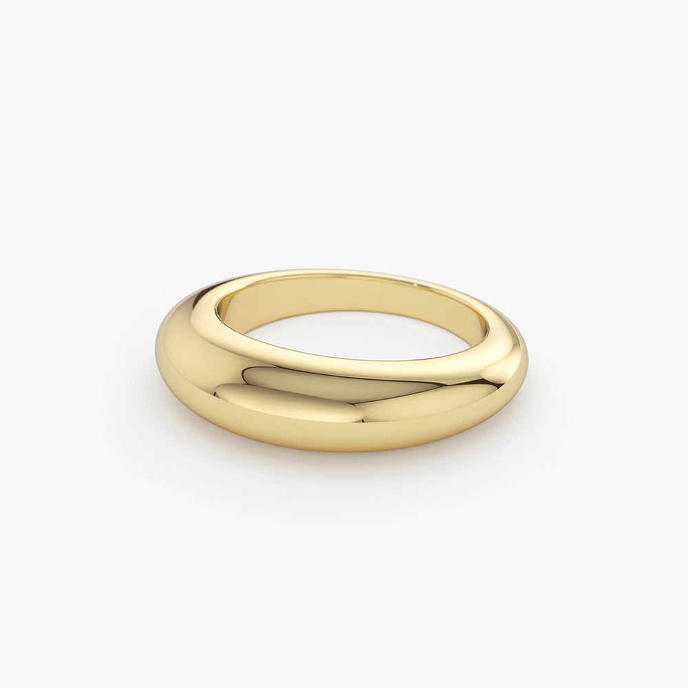 Diamond Set Dome Ring in 9ct Yellow Gold - Gold River Jewellers
