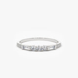 14K Gold Three Diamond Equilibrium Ring 14K White Gold Ferkos Fine Jewelry
