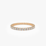 14k Prong Setting Diamond Eternity Ring 14K Rose Gold Ferkos Fine Jewelry