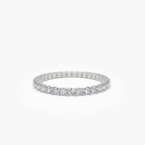 14k Prong Setting Diamond Eternity Ring 14K White Gold Ferkos Fine Jewelry