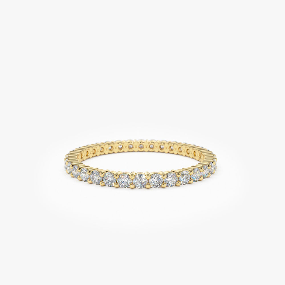 14k Prong Setting Diamond Eternity Ring 14K Gold Ferkos Fine Jewelry