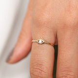 14k Diamond Evil Eye Ring  Ferkos Fine Jewelry