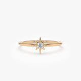 14K North Star Stacking Diamond Ring 14K Rose Gold Ferkos Fine Jewelry