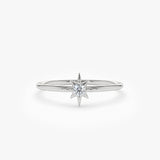 14K North Star Stacking Diamond Ring 14K White Gold Ferkos Fine Jewelry