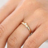14k Dome Diamond Bezel Ring  Ferkos Fine Jewelry