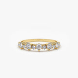 14k Round Diamond Unique Wedding Ring 14K Gold Ferkos Fine Jewelry