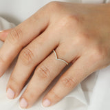 14K Gold Diamond Chevron Ring  Ferkos Fine Jewelry